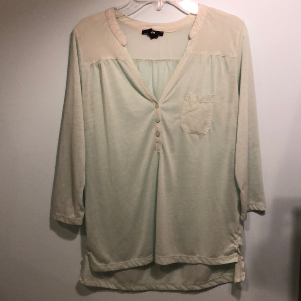 Semi-transparent Seafoam H&M Blouse
